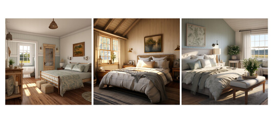 country farmhouse guest room interior design