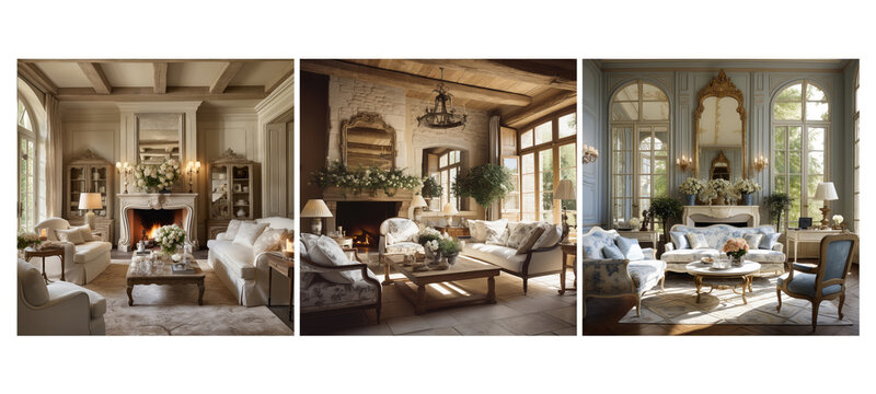 charm french country living room interior design