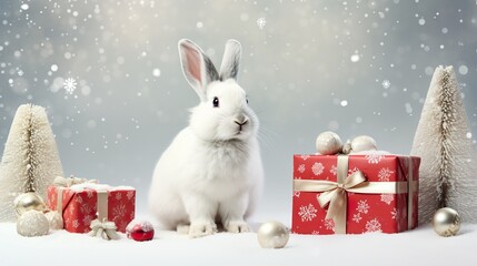 Christmas Bunny: Festive Holiday Cuteness