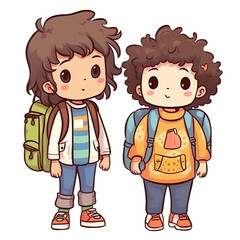 Cute Children Back To School Clipart