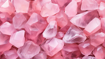 Rose quartz pink crystal rocks realistic hyper