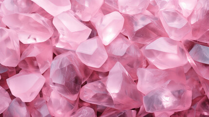 Obraz premium Rose quartz pink crystal rocks realistic hyper