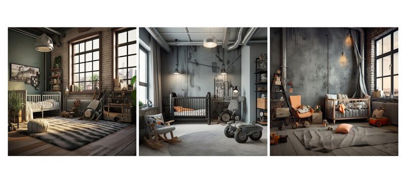 decor industrial nursery interior design