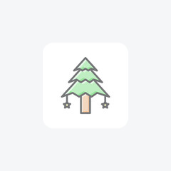 Fototapeta premium Playful and Colorful Christmas Tree icon