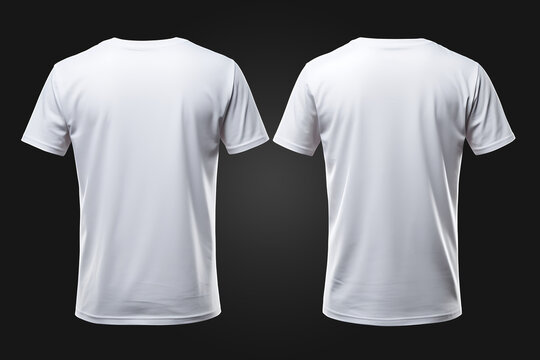 Plain white t-shirt front and back