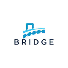 bridge  icon  design vector illustration. Bridge Creative logo design
