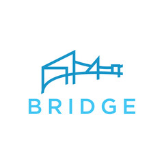 bridge  icon  design vector illustration. Bridge Creative logo design

