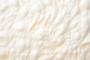 Fototapeta na wymiar Beer Foam Closeup In Frame On White Background With Empty Space