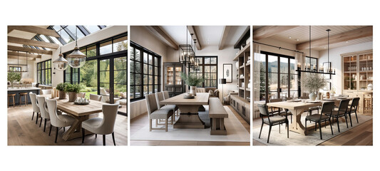 contemporary modern farmhouse dining room interior design