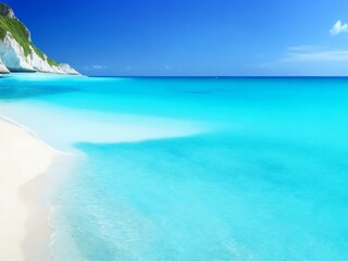 Beautiful Blue Beach and Summer Lovely Sea and Lovely Holiday