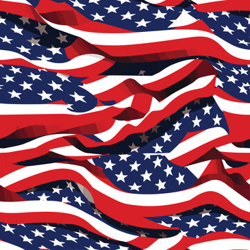 Seamless Colorful USA Pattern. Seamless pattern of USA in colorful style. Add color to your digital project with our pattern!