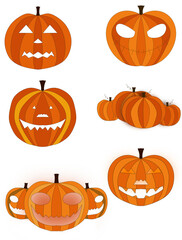 Pumpkin vector and halloween icon