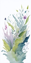 Spring flowers. AI generated illustration