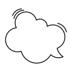 50 Dialogue Speech Bubble Outline Style aw