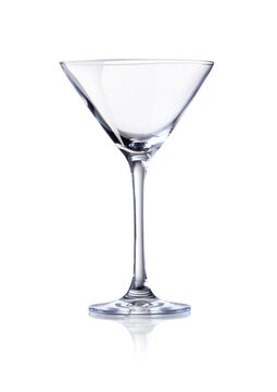 empty cocktail glass isolated