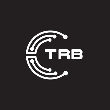 TRB letter technology logo design on black background. TRB creative initials letter IT logo concept. TRB setting shape design
