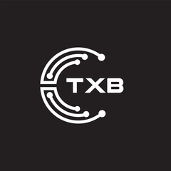 TXB letter technology logo design on black background. TXB creative initials letter IT logo concept. TXB setting shape design
