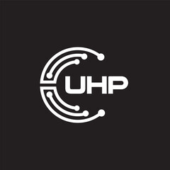 UHPletter technology logo design on black background. UHPcreative initials letter IT logo concept. UHPsetting shape design
