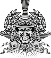 warrior in roman helmet, grunge vintage design t shirts