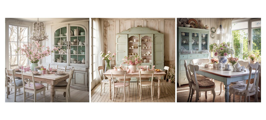 vintage shabby chic dining room interior design