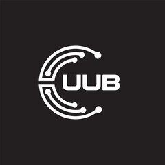 UUBletter technology logo design on black background. UUBcreative initials letter IT logo concept. UUBsetting shape design
