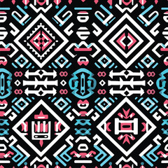 Seamless Colorful Ethnic Pattern.

Seamless pattern of Tribal Ethnic in colorful style. Add color to your digital project with our pattern!