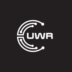 UWRletter technology logo design on black background. UWRcreative initials letter IT logo concept. UWRsetting shape design
