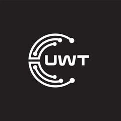 UWTletter technology logo design on black background. UWTcreative initials letter IT logo concept. UWTsetting shape design
