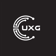 UXGletter technology logo design on black background. UXGcreative initials letter IT logo concept. UXGsetting shape design
