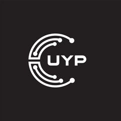 UYPletter technology logo design on black background. UYPcreative initials letter IT logo concept. UYPsetting shape design
