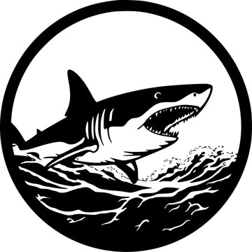 recommend clip art: Shark - High Quality Vector Logo - Vector illustration ideal for T-shirt graphic