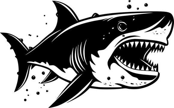 recommend clip art: Shark | Minimalist and Simple Silhouette - Vector illustration
