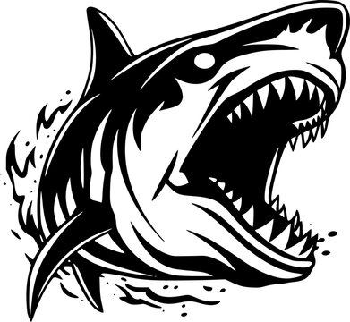 recommend clip art: Shark - High Quality Vector Logo - Vector illustration ideal for T-shirt graphic