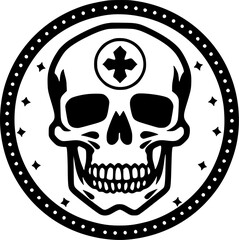 Skull - Minimalist and Flat Logo - Vector illustration