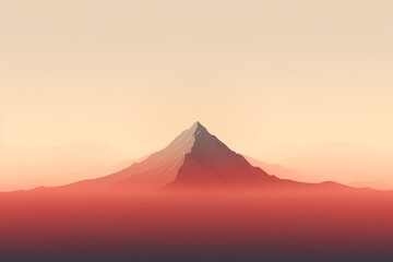 Fototapeta na wymiar Stunning minimalist background of mountain. Beautiful illustration picture. Generative AI