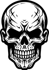 Skull - Minimalist and Flat Logo - Vector illustration