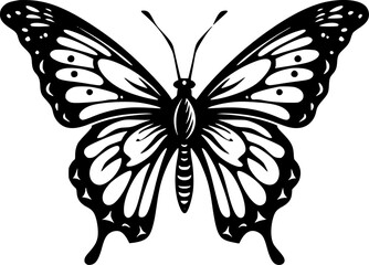 Butterfly | Minimalist and Simple Silhouette - Vector illustration