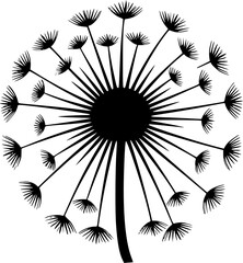 Dandelion   Minimalist and Simple Silhouette - Vector illustration © CreativeOasis