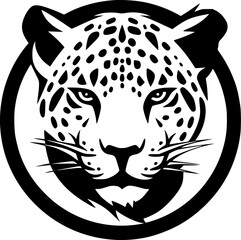 Leopard | Black and White Vector illustration