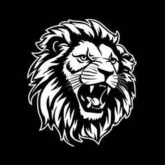 Fototapeta premium Lion | Minimalist and Simple Silhouette - Vector illustration