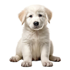 Alabai puppy, white, white background, studio