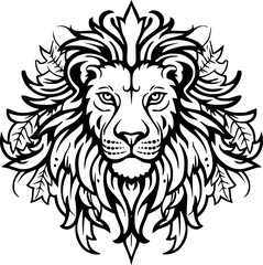 Obraz na płótnie Canvas Lion - Minimalist and Flat Logo - Vector illustration