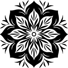 Mandala - Minimalist and Flat Logo - Vector illustration