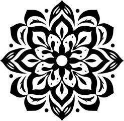 Mandala - Minimalist and Flat Logo - Vector illustration