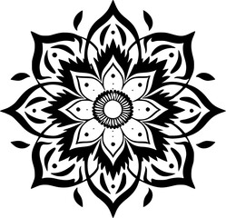 Mandala - Minimalist and Flat Logo - Vector illustration
