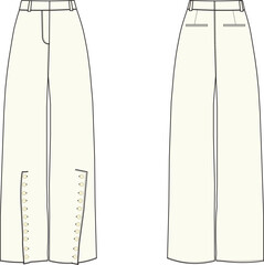 Bottoms Template Flat Sketches, Fashion Technical Drawings, Pants Technical Drawing,Fashion Templates, Jeans Pattern, Fashion Cad Drawing, Textile Flat Sketch, Fashion Templates, Pant Vector, Fashion