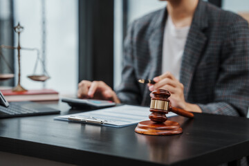 Professional legal system lawyers Korean asian people online consulting including criminal, civil,...