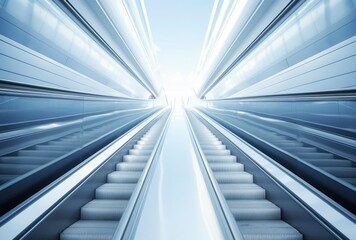 A panoramic angle of Escalator, Generative AI