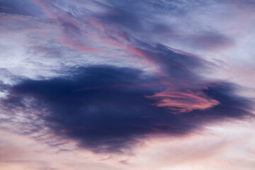 Sunset clouds in the sky