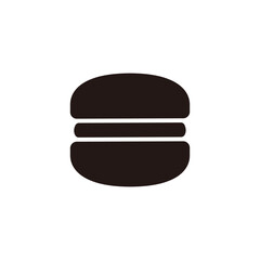 Macaron icon.Flat silhouette version.